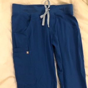 Royal blue figs scrub pants